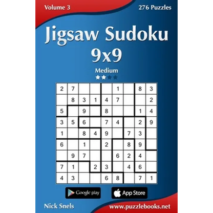 Jigsaw Sudoku 9x9 - Medium - Volume 3 - 276 Puzzles - Paperback