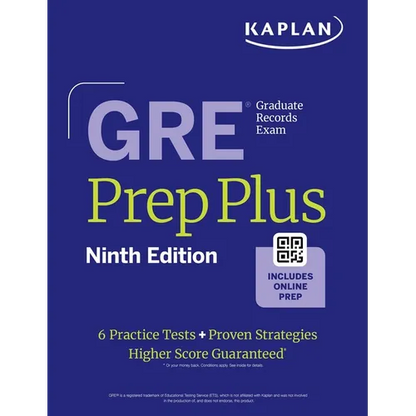 GRE Prep Plus, Ninth Edition (2026): Includes 6 Practice Tests, 1500+ Practice Questions + Online Access to a 500+ Question Bank, Video Tutorials, and - Paperback