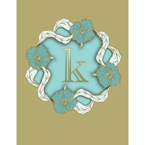K: 100 Pages 8.5" X 11" Monogram Notebook College Ruled Line Paper - Paperback