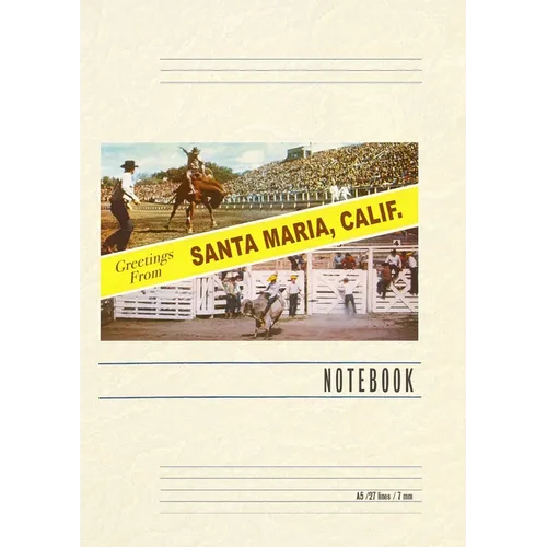 Vintage Lined Notebook Greetings from Santa Maria, California - Paperback